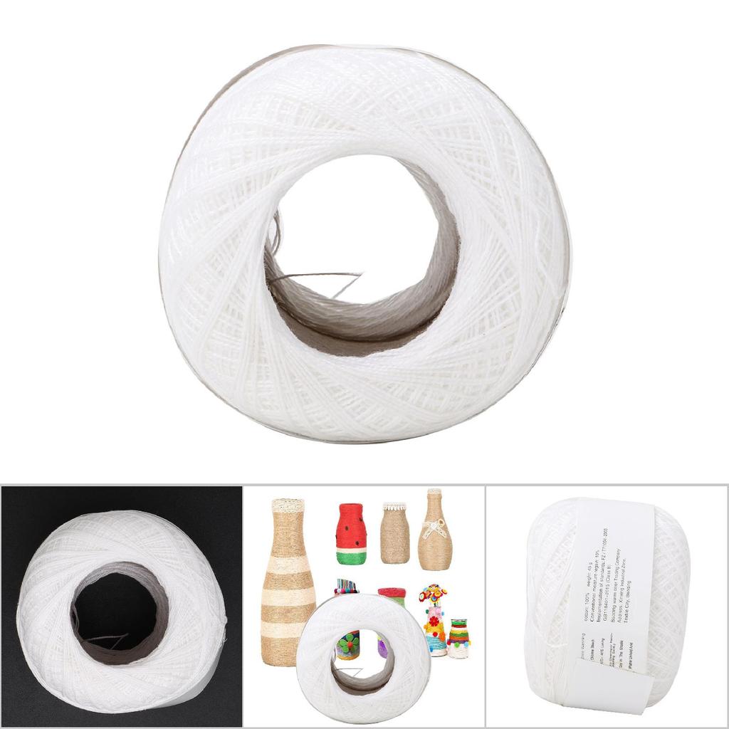 Lace Line Cotton Hand Crocheted   Silk Light Thin Line (6602 Rice White)