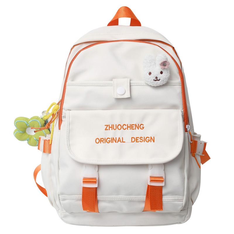 Student Backpack, Anti-splashing Nylon Schoolbag, New Harajuku Large-capacity Casual High School Student Backpack