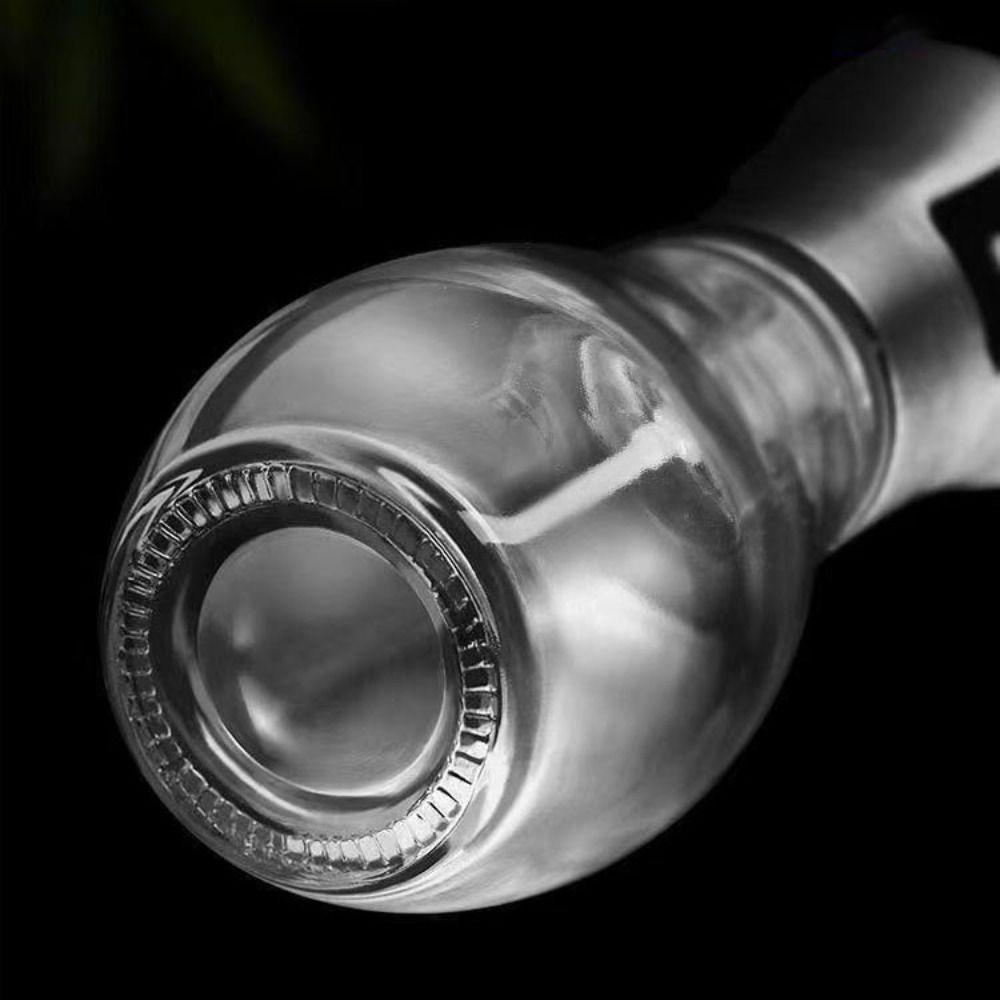 Handpresstyp BBQ-Ölsprühflasche Transparenter Flaschenkörper Auslaufsicherer Glas-Ölsprüher 200 ml Essigflasche Kochen