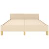 Bed Frame without Mattress Cream 120 x 190 cm Fabric