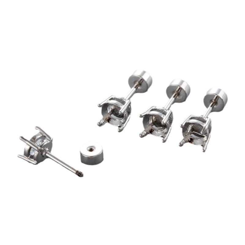Henson Titanium Steel Four-Prong Huazi Stud Earrings – DIY Cartilage Helix Accessories