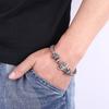 New Stainless Steel Anchor Bracelet Men's Jewelry Punk Black Woven Genuine Leather Bracelet Charm Vintage Gifts