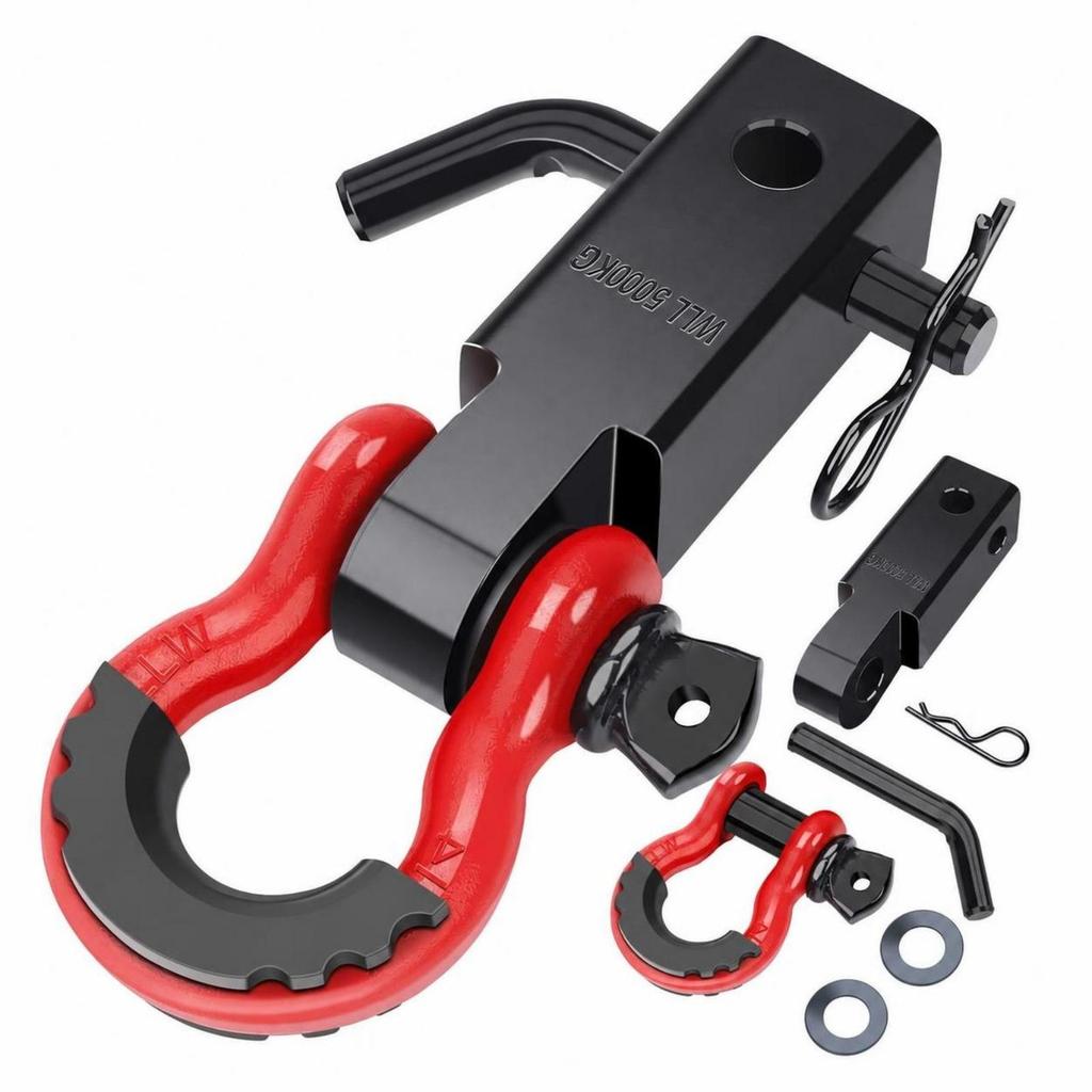 Tow Hitch Receiver with Secure Hardware Compact for Jobsite, SUV Drivers