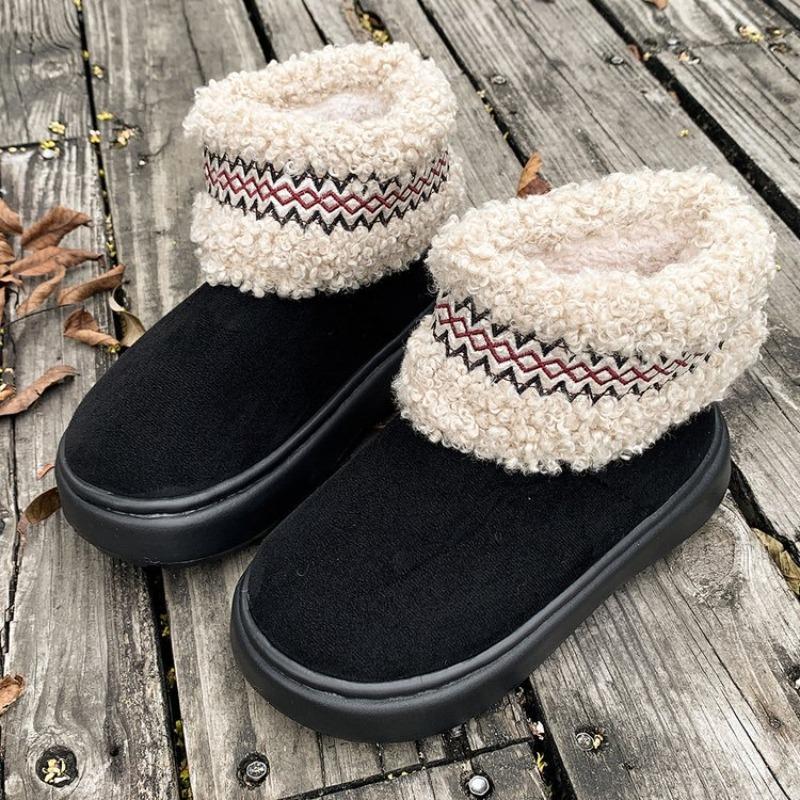Winter New Platform Snow Boots Women's Velvet Warm and Comfortable Versatile Snow Cotton Shoes