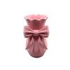 Twisted Design Pink Bow Flower Vases 3D Printed Decorative Vase  Office Tabletop Ornaments
