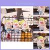 Adorable Cartoon Green Plush Pig Keychain Miniature Soft Stuffed Toy For Bags
