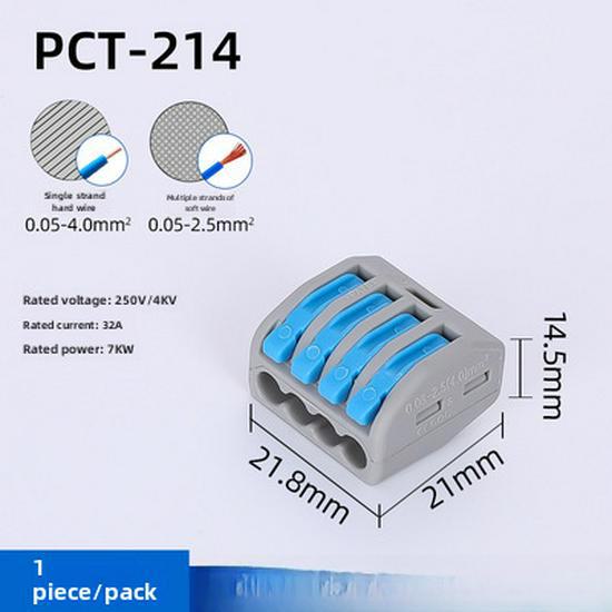 Blocuri Conector Rapid pentru Cabluri PC-212/213/214/215/218 - Portocaliu/Albastru