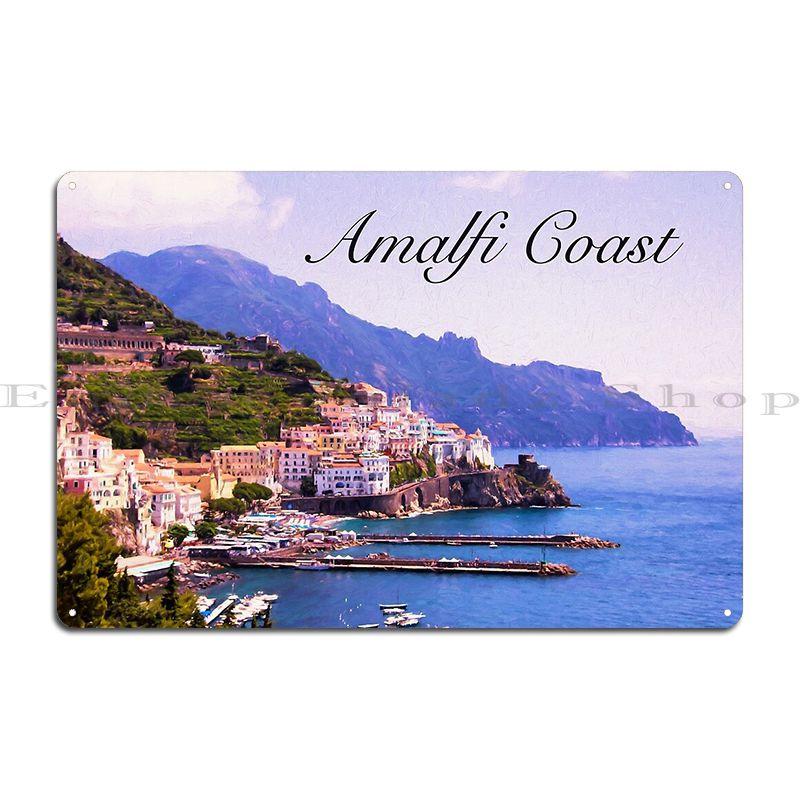 Treasures Of Amalfi Coast Metal Plaque Poster Personalized Wall Pub Cinema Bar Rusty Tin Sign Poster
