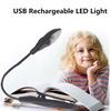 Luz de escritorio portátil simple con clip Lámpara LED que cuida los ojos con cuello flexible para leer y estudiar