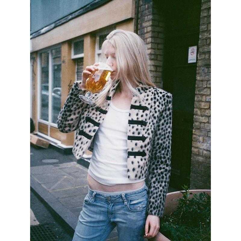 Womens Stand Collar Short Jacket With