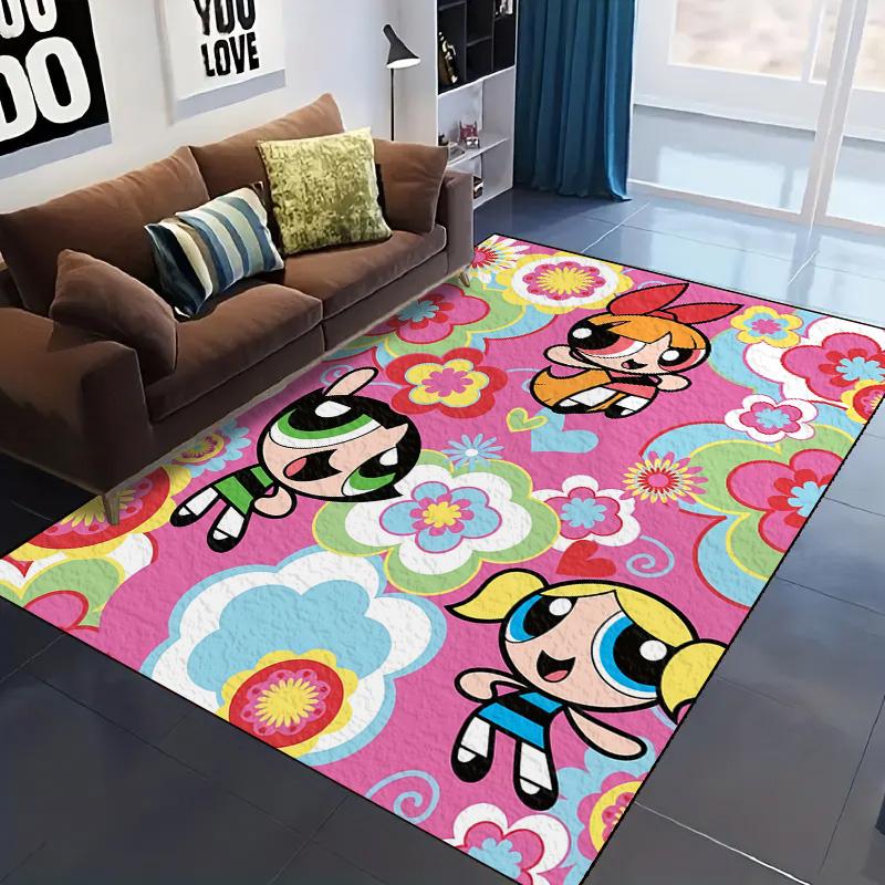 

The Powerpuff Girls Area Carpet for Living Room Bedroom Home Decor Cool Movie Mat Floor Mat LXR169 60x90cm