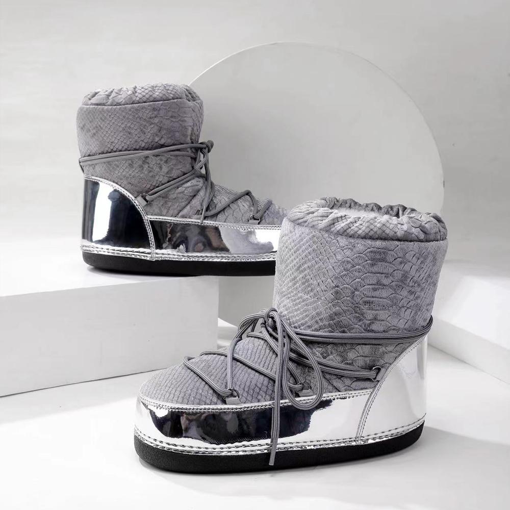 

Зимові снігові черевики для батьків і дітей, нековзкі водонепроникні товсті теплі плюшеві лижні черевики для жінок, чоловіків, лижні черевики для хлопчиків і дівчаток 43