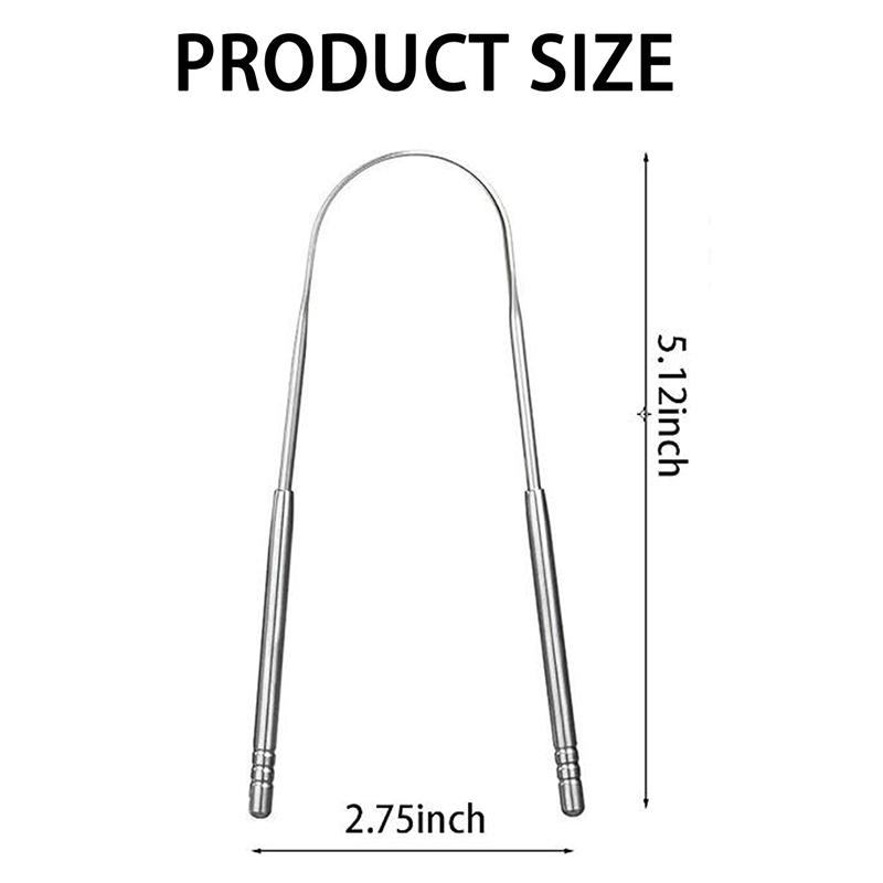Tongue Scraper, Stainless Steel Tongue Cleaners, Tongue Scraper for Adults, Reduce Bad Breath and Fresh Breath