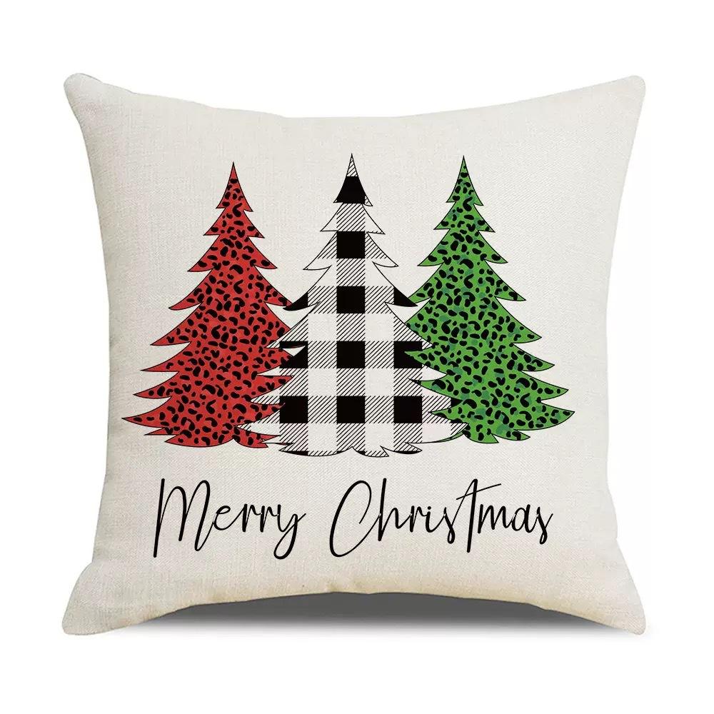 Christmas Pillowcase Home Holiday Sofa Bedside Decoration Pillow Cushion Cover