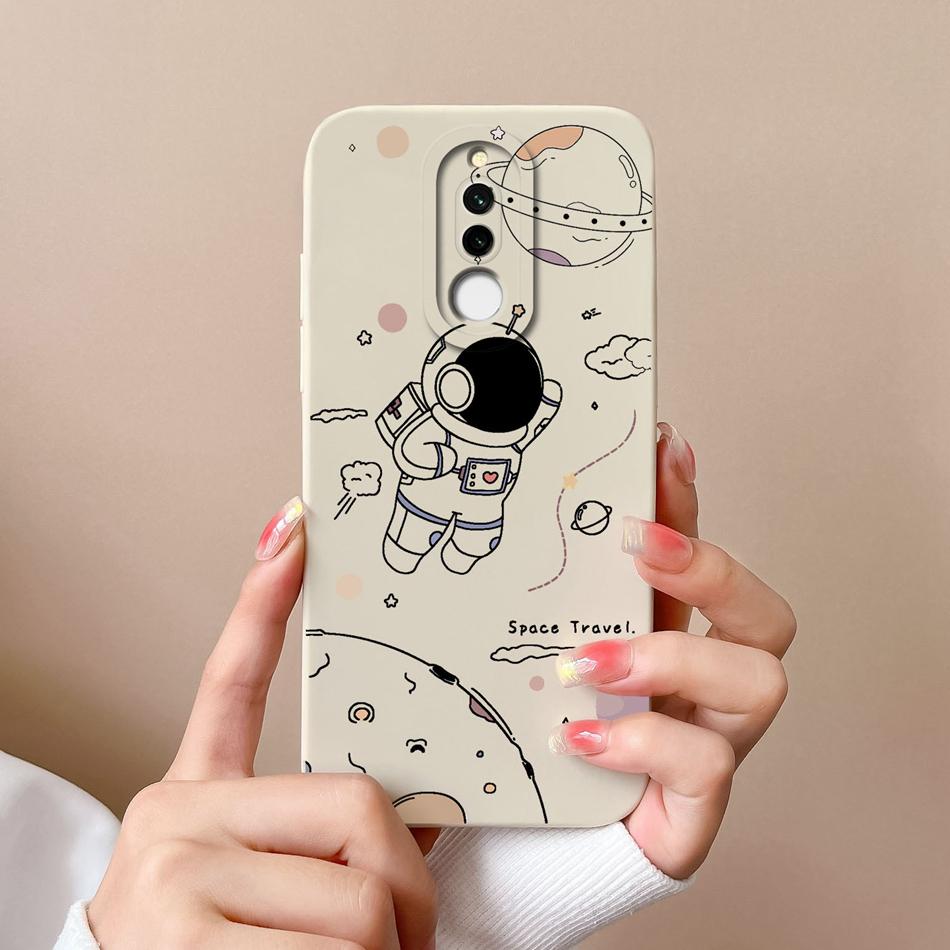 Case For Xiaomi Redmi 8 8A Pro Cute Astronaut Liquid Silicone Phone Shell Camera Lens Protection Back Cover For Redmi8 8 A 8APro