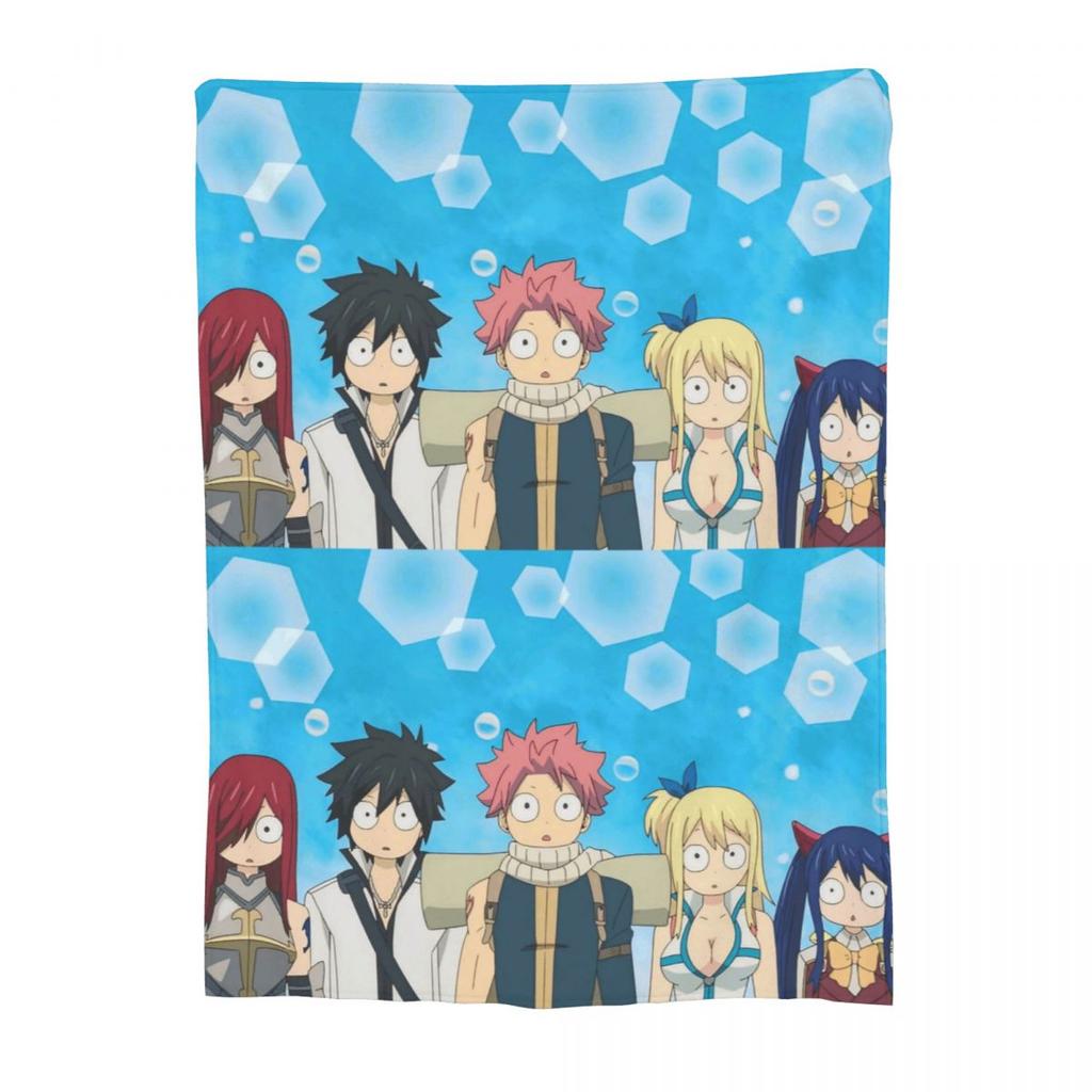 Fairy Tail Blankets Soft Warm Flannel Throw Blanket Cover for Bed Living Room Picnic Travel Home Sofa