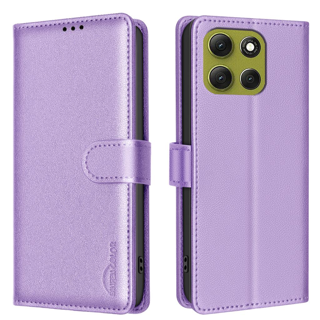 For Motorola Moto G86 5G Leather Case BINFEN COLOR BF32 Wallet RFID Blocking Phone Cover