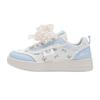 Sky Blue Cute Thick Baseplate Shoes Bow Straps Low Top Autumn Women's Shoes Comfortable Bear Student Shoes