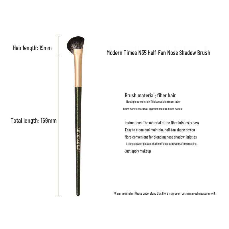 Anti-Aging Angled Nose Contour Brush - Modern Era Slanted Half-Fan Design