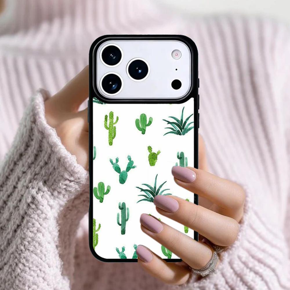 Watercolour Succulents Cacti Phone Case For Apple iPhone 17 Air 16E 15 14 Plus 13 12 11 Pro Max Mini Funda Cover