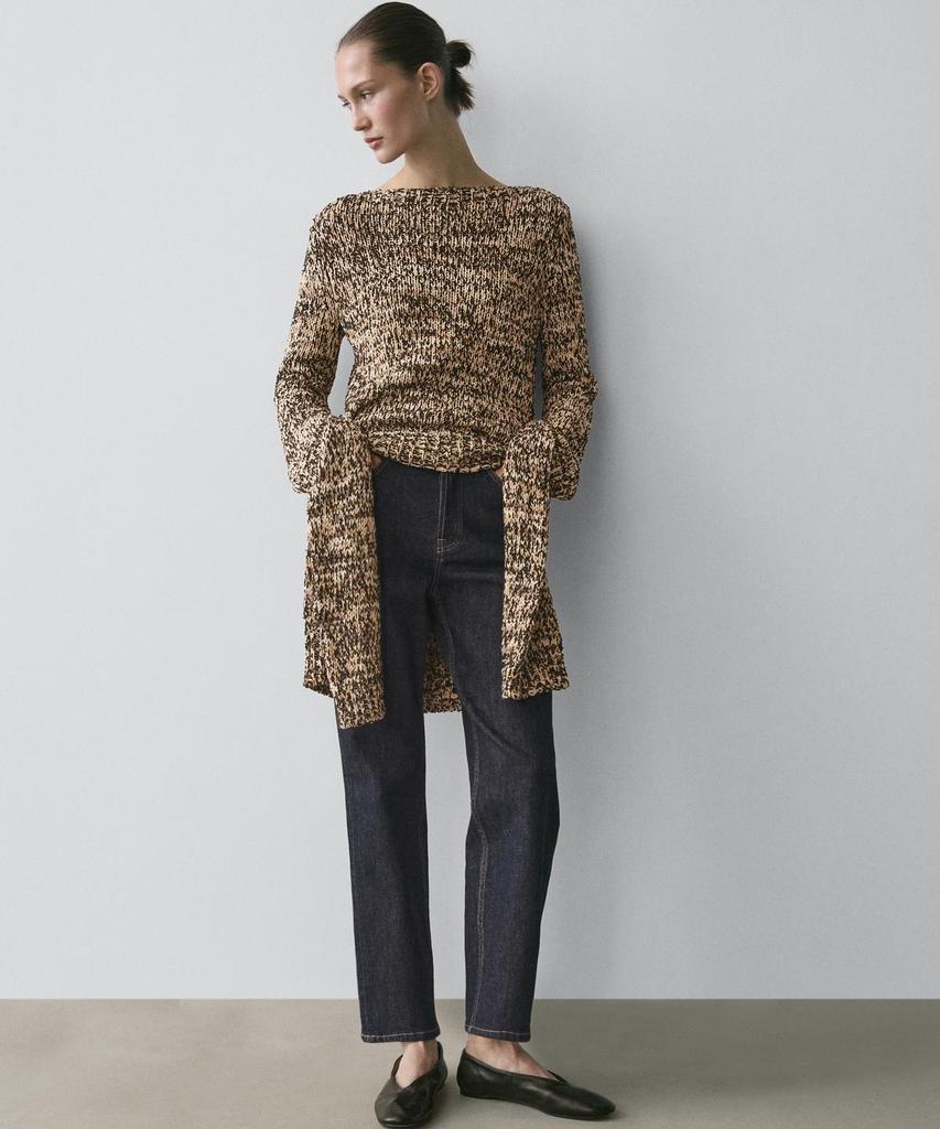 Masimodutti Cotton Blend Moulin Knit Sweater