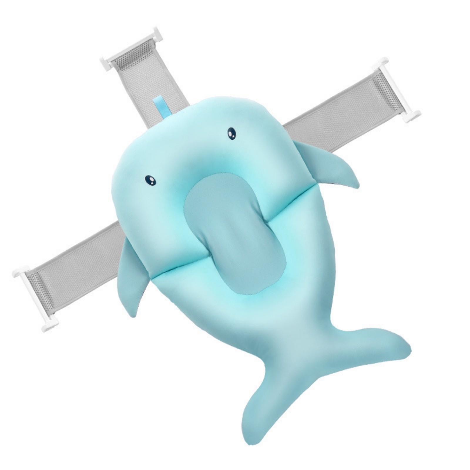 Подушка для купания младенцев, мягкая и удобная, сетка для купания новорожденных, подставка для купания малышей, аксессуары для душа для безопасного купания синий