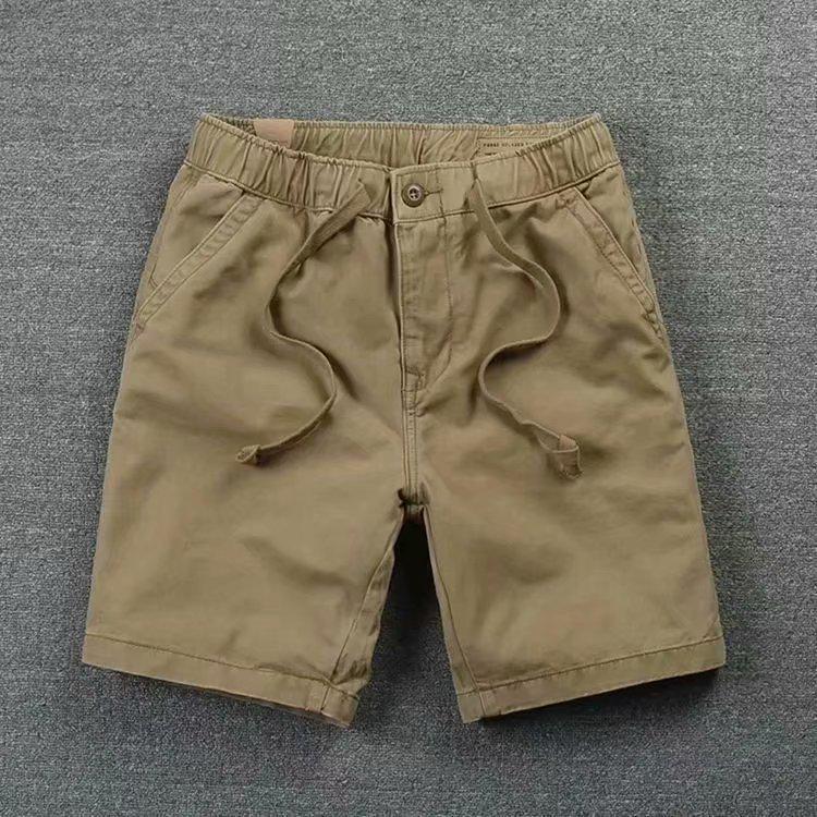 Men's Trendy Casual Black Cotton Slim Work Shorts