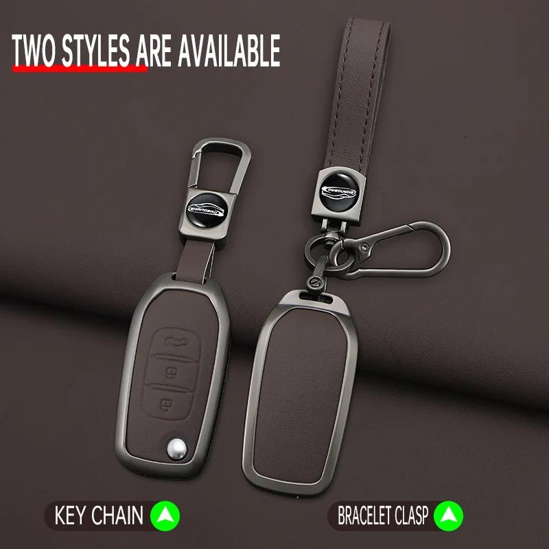 Interior Mouldings Alloy Leather Car Key Case For Renault GT line Kadjar Captur Megane Sandero Stepway Logan Clio5 Arkana Renaul
