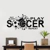 Eat Sleep Play Football Vinyl Wall Decal - Sports Art for Boys' Bedroom