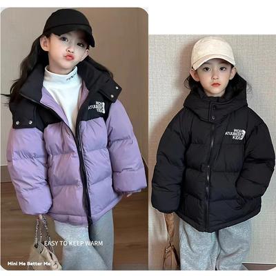 Children's Fashion Down Jacket Winter Casual Warm Hooded Coat for Boys and Girls