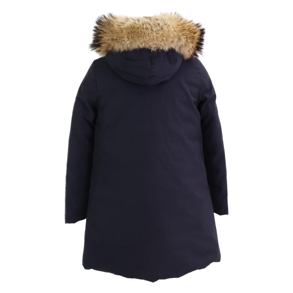 Moncler DIMITRA Fur-trimmed Down Jacket Coat 00 NavyUsed