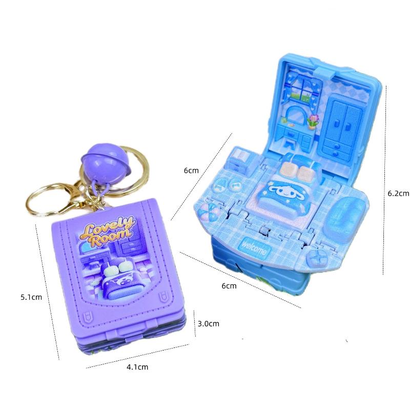 Urocza Kreskówka Sanrio Kuromi 3D Składany Popupowy Breloczek Szkolny Tematyka Miniaturowy Breloczek Mały Breloczek Oys Dla Wszystkich Wieków Przyjaciół