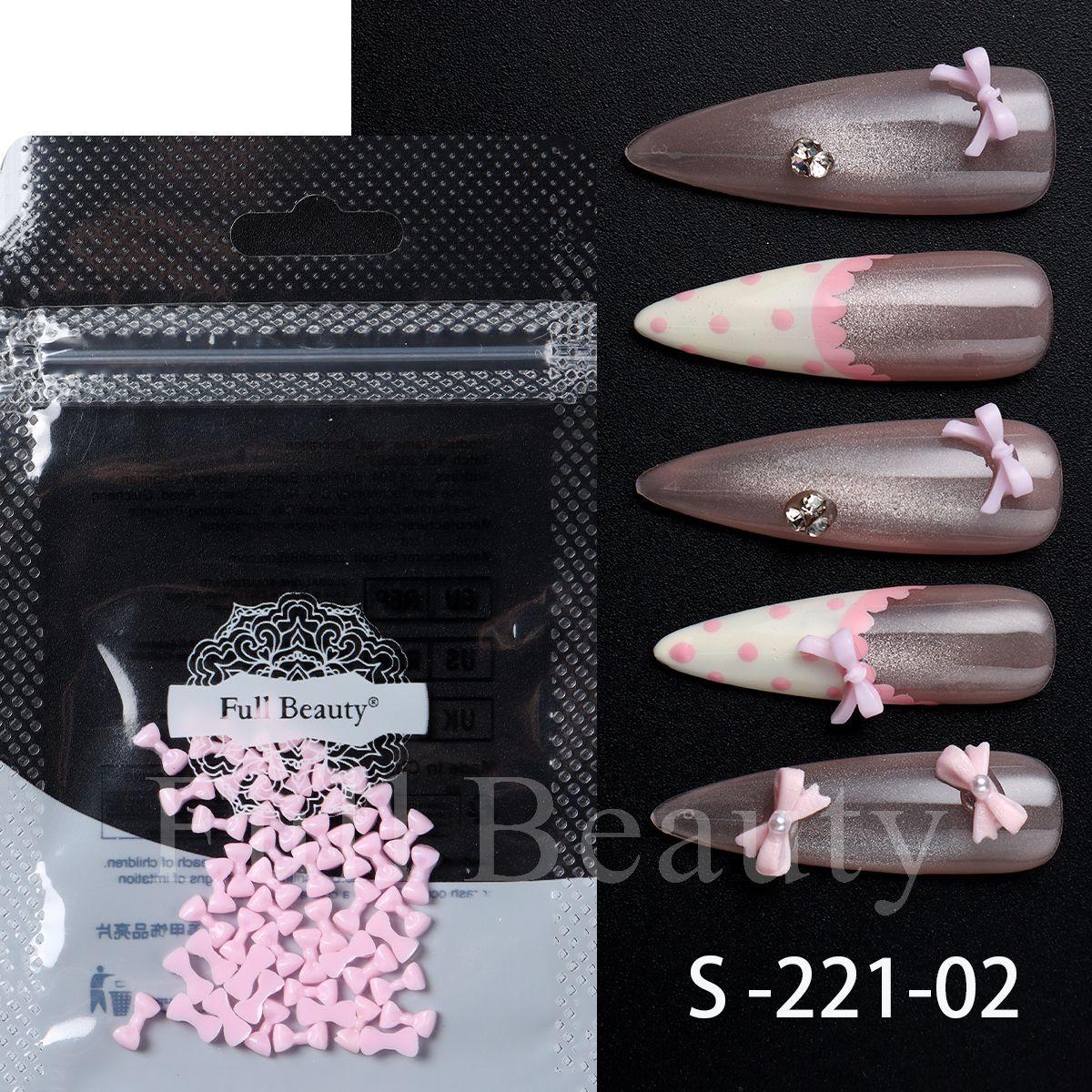 New nail art jewelry ins sweet and cute bow with pearl nail art decoration