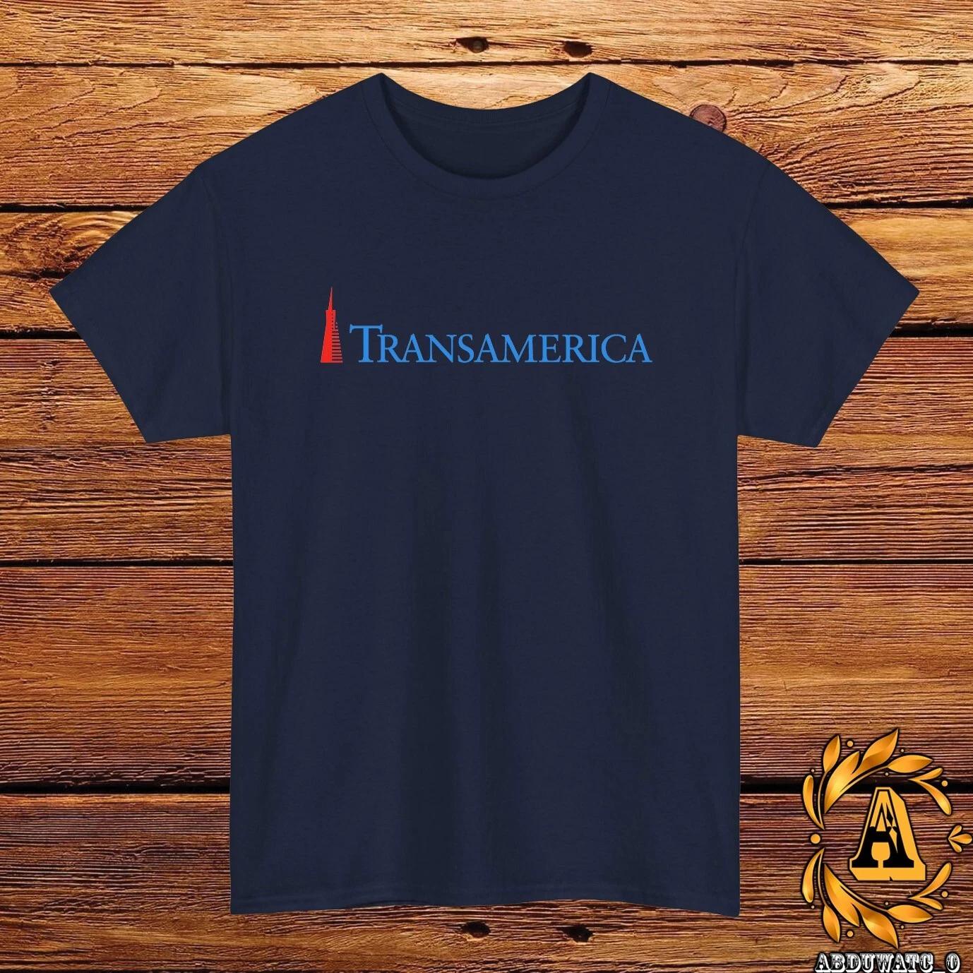 Transamerica Airlines Logo T-Shirt Black/Grey/White/Navy/Red/Light Blue S-5XL 4XL