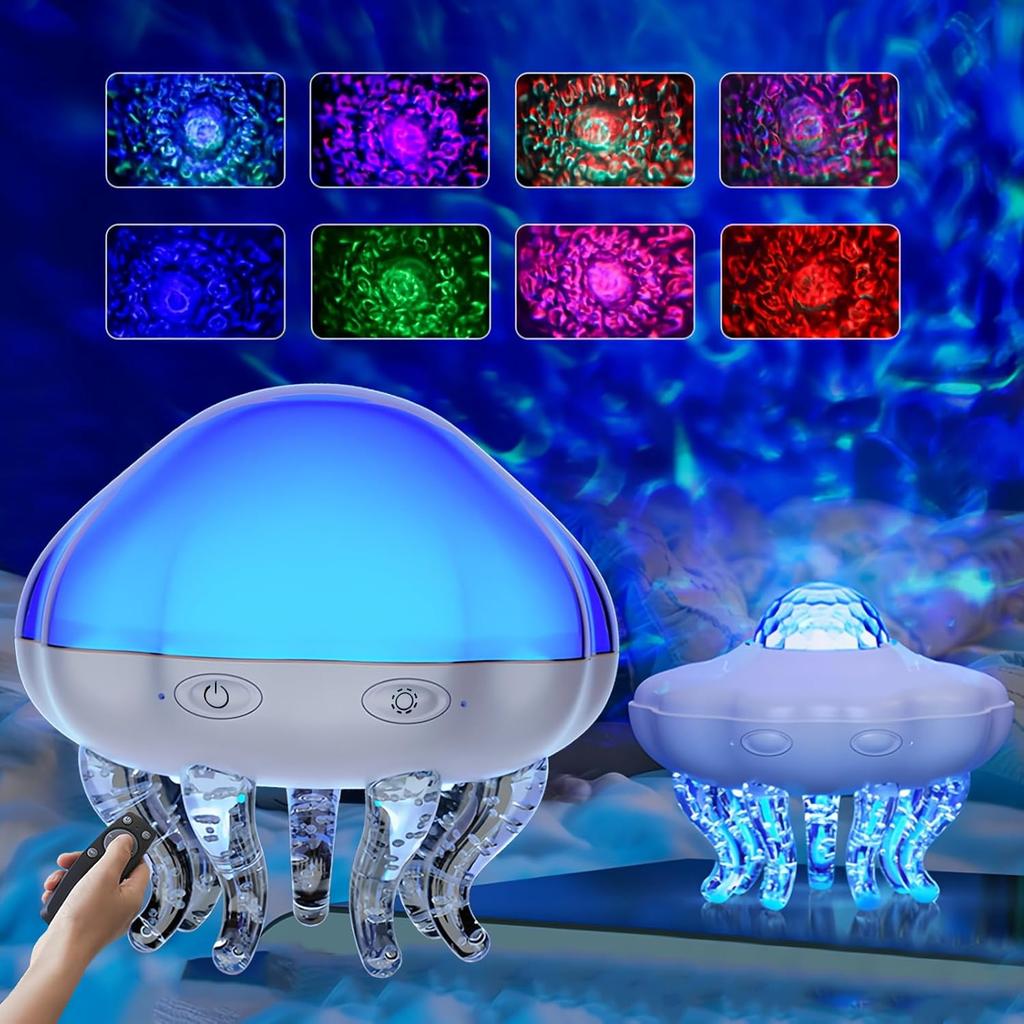 Jellyfish Projector Light Galaxy Projector Lamp with Remote Control Timer USB Multicolor Nebula Projector Night Light Decor Gift