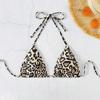European & American Lace-Up Halter Bikini Top - Women's Beach & Hot Spring Swimwear 2025