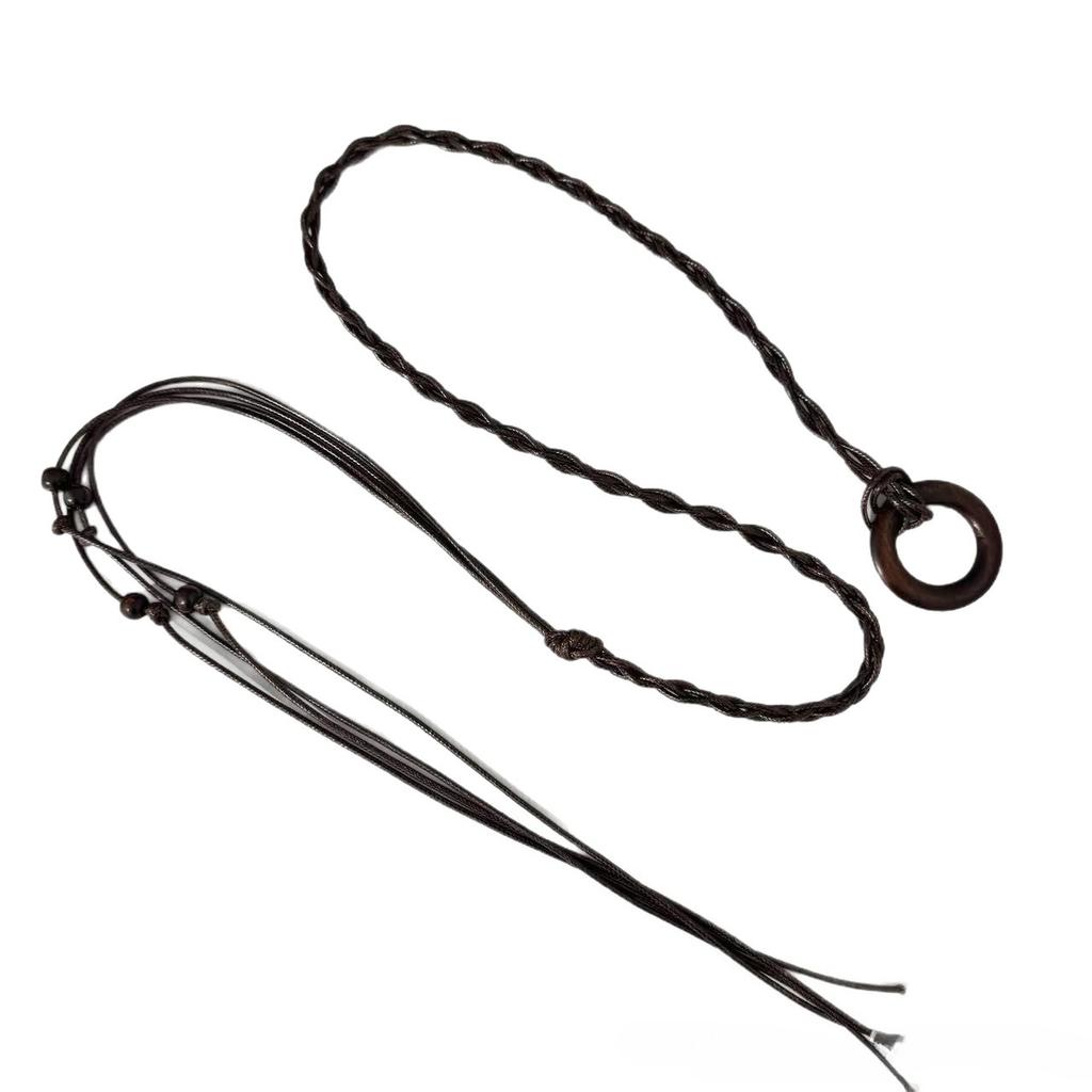 Woven Belt, Dress Simple Rope Waist Chain Slacks with Skirt Accessories