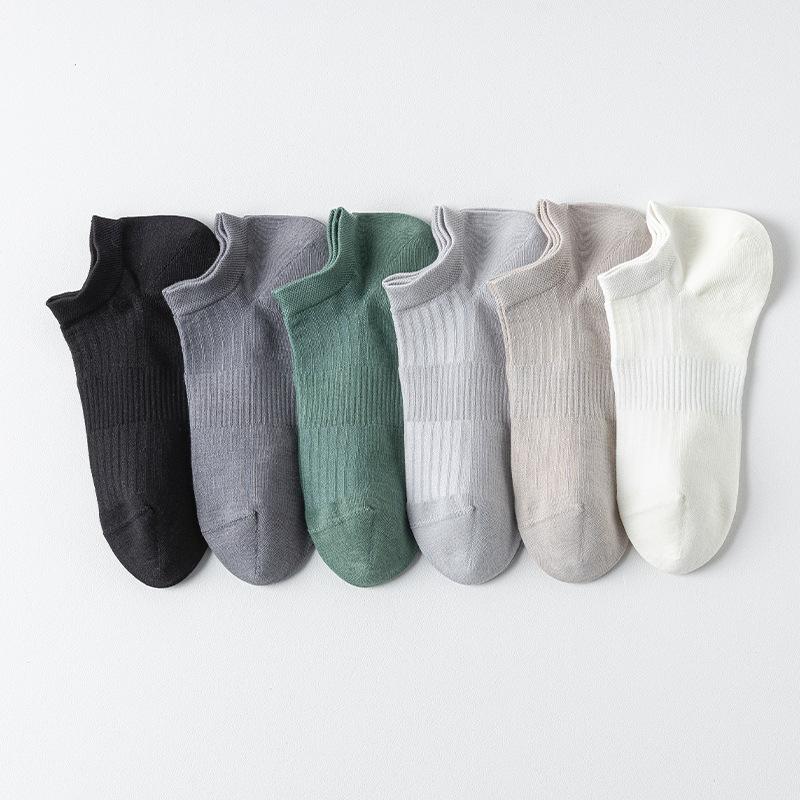 Men's Socks, Short Socks, Summer Thin Anti-odor Socks, Men's Sports Boat Socks, Solid Color Low-top Men's Socks