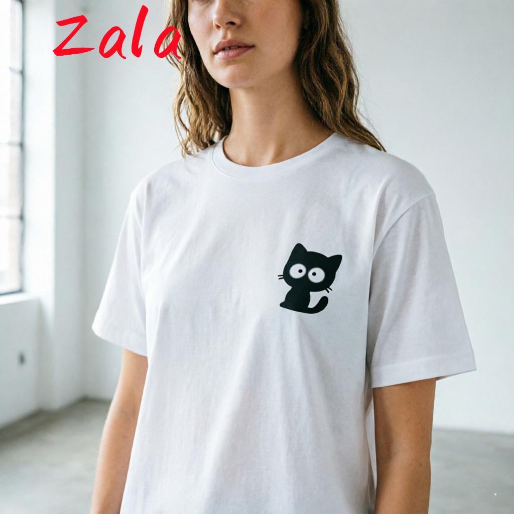 Cat Printed Unisexs Tshirt Casual Oneck Short Sleeve Tshirt Summer Trend Allmatch Cartoon Pullover Top Tee Unisexs Clothing