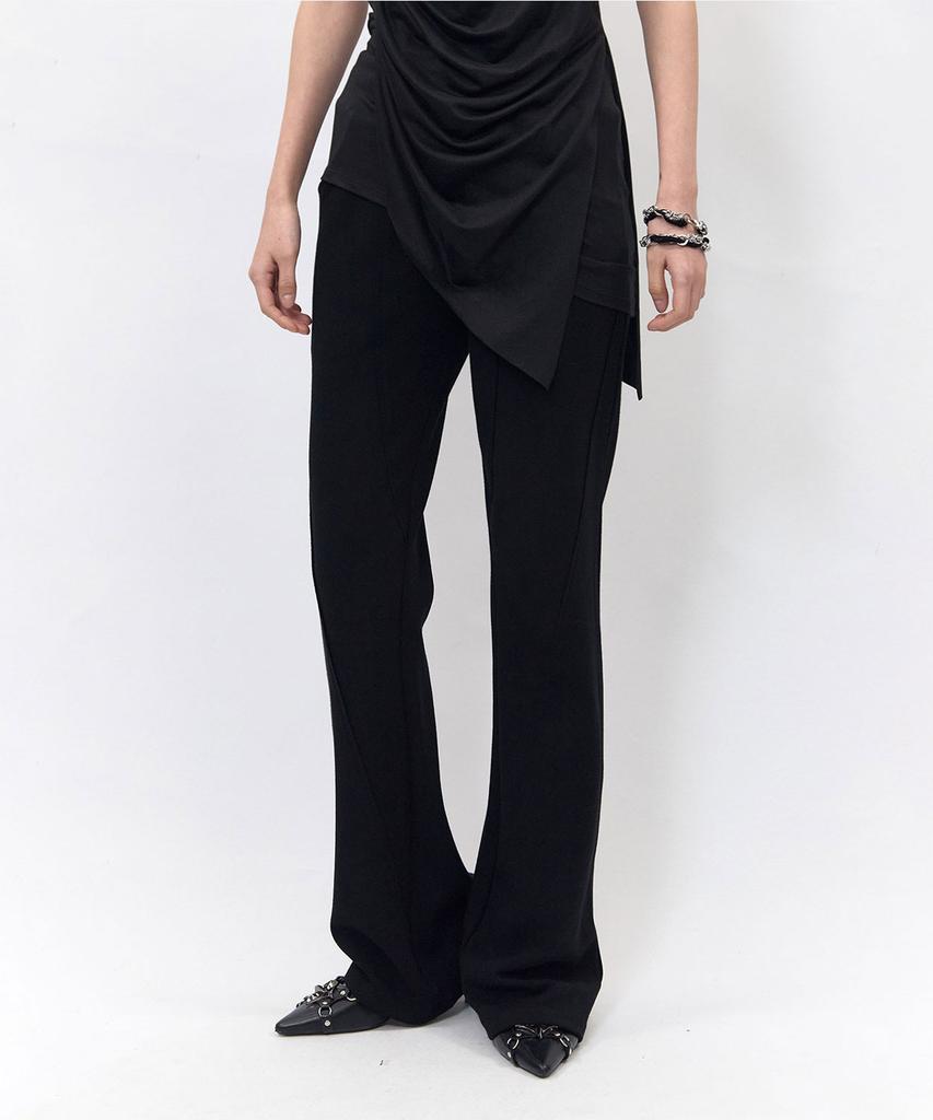 BLR Arc Line Comfy Bootcut Pants Black