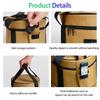 Tägliche Nutzung Oxford-Stoff Picknicktasche 9/14L Wasserdichter Topf-Aufbewahrungseimer Zylindrische Schüssel Becher Behälter Camp