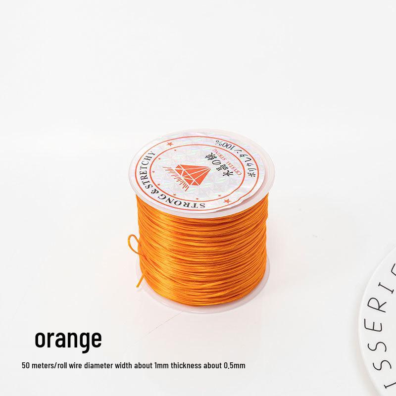 

50м Плоский Эластичный Кристальный Шнур для DIY Ювелирных Изделий: Браслеты ручной работы и аксессуары для бисероплетения