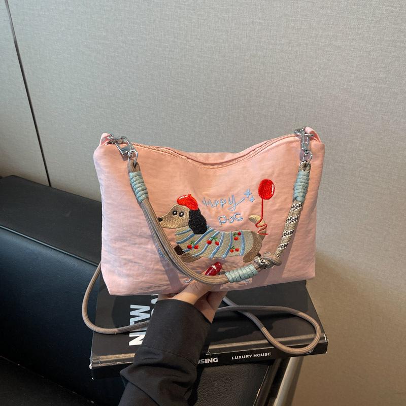 Dachshund Dog Bag Women's Summer Super Fire Small Bag Niche Embroidery Messenger Bag Mobile Phone Bag Tide