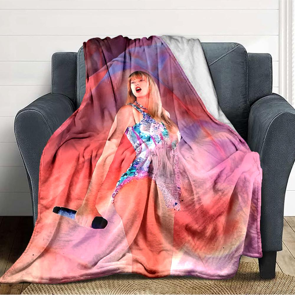 1pc Taylor Swift1 Blanket, Gift, for Men and Women, Soft Blanket, Good for Sofa Bed Couch Travel, Lightweight Flannel Blanket