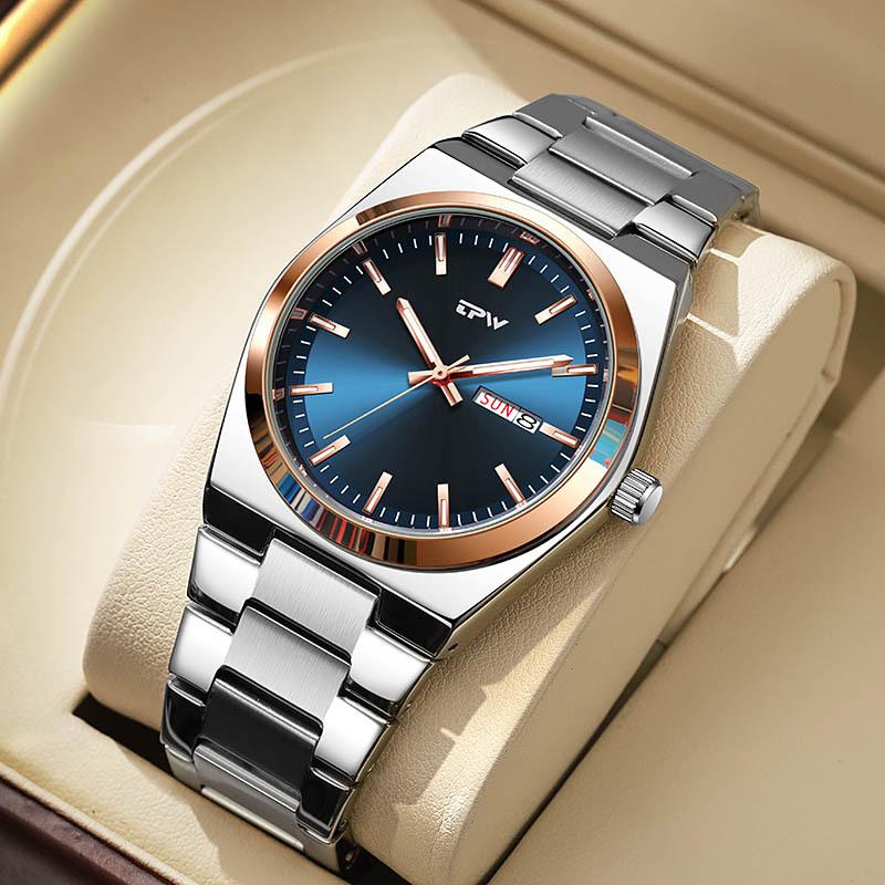 TPW Top Brand Men's Quartz Watches Original Design Fashion Man's Wristwatches Best Gifts Clock for Husband,Family,Friend