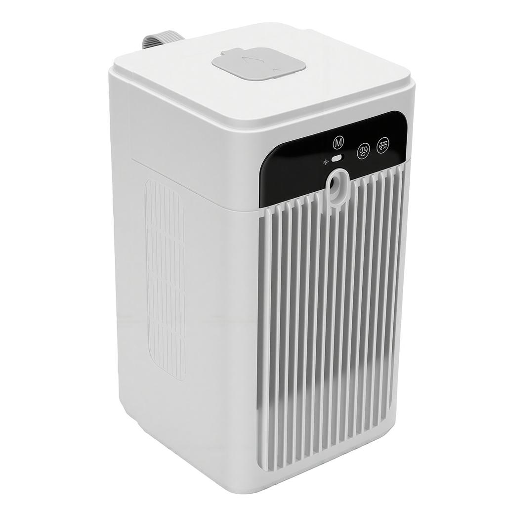 Desktop Air Conditioner with Timer Clock Ambient Temperature Display Quiet 500ML Rechargeable Desk Air Cooler Fan for