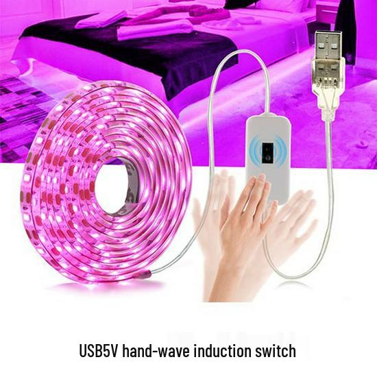 USB Full Spectrum Waterproof Succulent Seedling Grow Light Strip with Sensor, 5V2835.