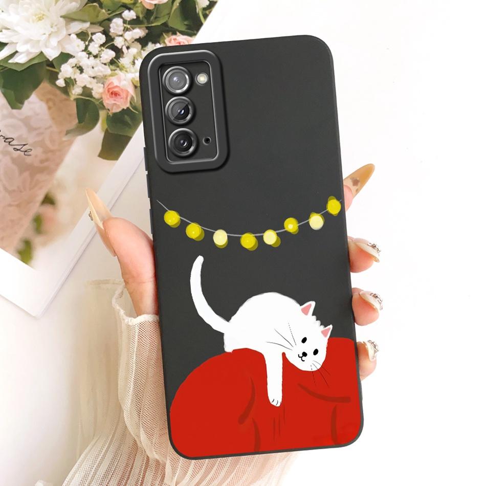 Für Samsung Galaxy S20 S20+ S20FE Niedliche Katze Blume Handyhülle Für Samsung S 20 S20 FE 4G 5G Stoßfeste Weiche Silikon-Stoßfänger