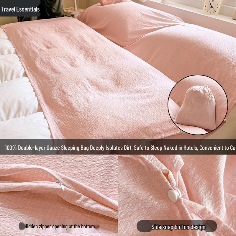 Portable Anti-Dirt Travel Sleeping Bag & Bed Sheet Set - Non-Cotton