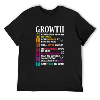 Growth Mindset Definition Positives Motivations-T-Shirt übergroßes Grafik-T-Shirt billiges Zeug T-Shirts übergroß Herren Trainingsshirt